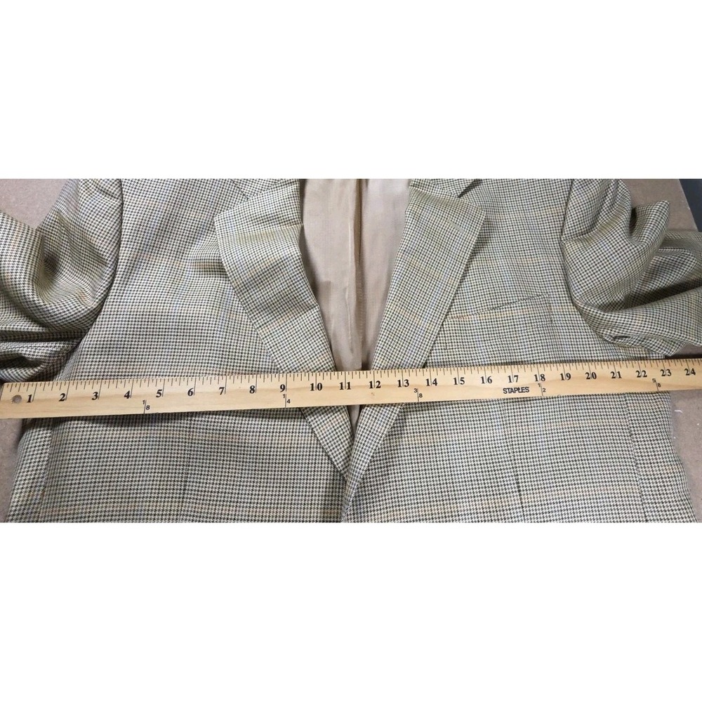 Brooks Brothers Golden‎ Fleece HOUNDSTOOTH Wool Silk Sportcoat Blazer 43L - Picture 7 of 15